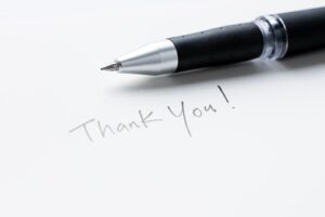 thank you note